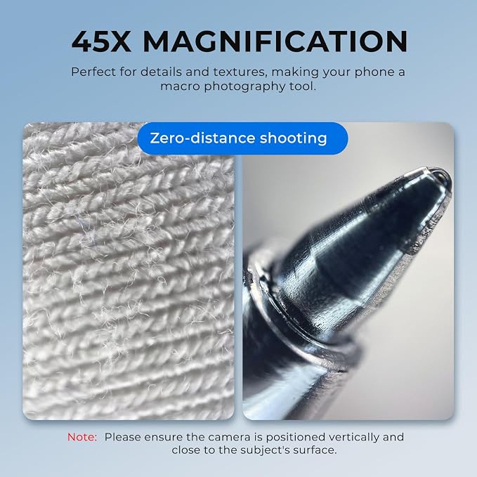 Freewell 45x Macro Lens for Smartphones 17mm Threaded | Extreme Detail Close-Ups Lens for iPhone & Samsung - Image 2