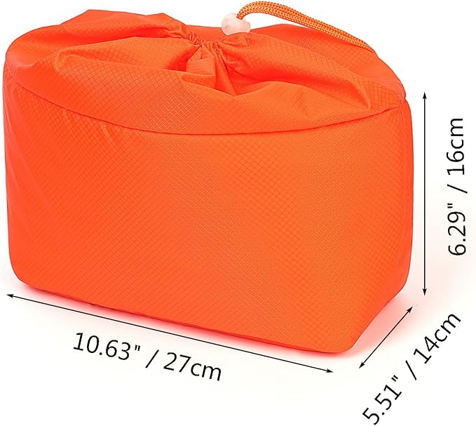 JAKAGO Shockproof Camera Insert Bag for SLR DSLR Mirrorless Camera Lens Flash Light Accessories Camera Pouch with Adjustable Dividers for Canon Nikon Sony Water Resistant Camera inner case(Orange) - Image 3