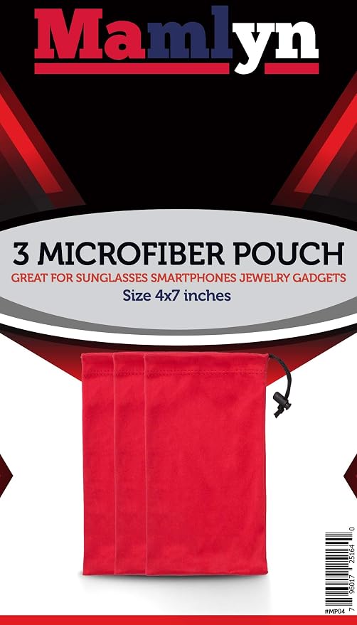 Premium Quality Microfiber Sunglasses Pouch With Spring Fastener - Image 5