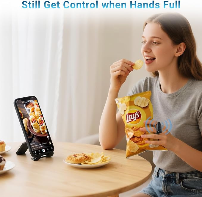 Phone Remote with Zoom for iPhone Android Camera Accessories, Phone Front/Rear Camera Flip Wireless Shutter, Content Creator Must Have Selfie Essentials for Photo Snap Tiktok YouTube Video Recording - Image 9