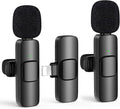 HEHOTTC 2 Pack Mini Wireless Lavalier Microphone for Lightning iOS Devices - Noise Reduction LAPE iPad Mic for Recording, Clip on Mic, Omni Lav Mic for Video Recording, Tiktok, YouTube, Vlog by HEHOTTC