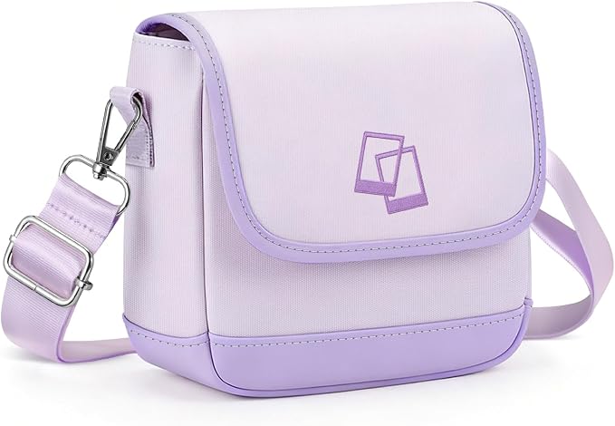 FINTIE Case for Fujifilm Instax Mini 13/12/11/SE & Polaroid I-Type Cameras | Fits Fujifilm Instax Mini 13/12/11/Se, Polaroid Now+/Now Gen 1/2/3, Camera Bag With Strap & Photo Pocket, Purple by Fintie