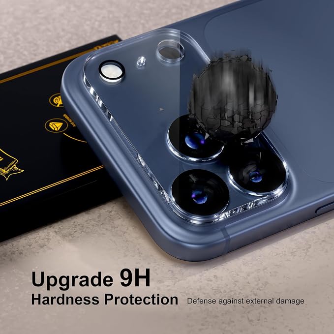 for 6 Pack iPhone 17 Pro Camera Lens Protectors, Clear | [Drop Protection] [Case Friendly] [Easy Installation] 9H Tempered Glass Camera Screen Protector Cover Accessories 6.3-inch - Image 3