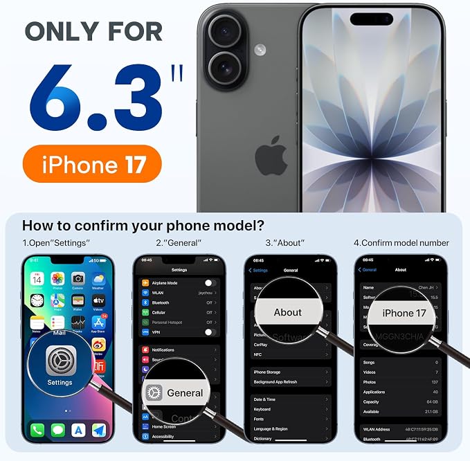 Miracase Silicone & Magnetic for iPhone 17 Case, Teal | Compatible with MagSafe, Silicone Camera Control Cover, Soft Microfiber Lining, Shockproof Drop Protection Phone Case for 17 - Image 7