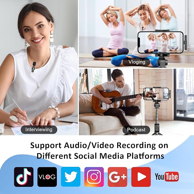 MAYBESTA Wireless Mini Microphone for iPhone Android Phone: Lavalier Lapel Recording Mic for Tiktok YouTube Podcast Interview - Image 6