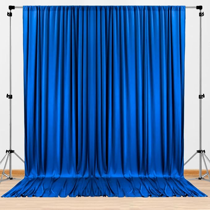 Wrinkle Free 10x8 ft Royal Blue Backdrop Curtains for Parties, Polyester Backdrop Drapes Soft Back Drop for Birthday Wedding Photography Background Decorations - Image 7