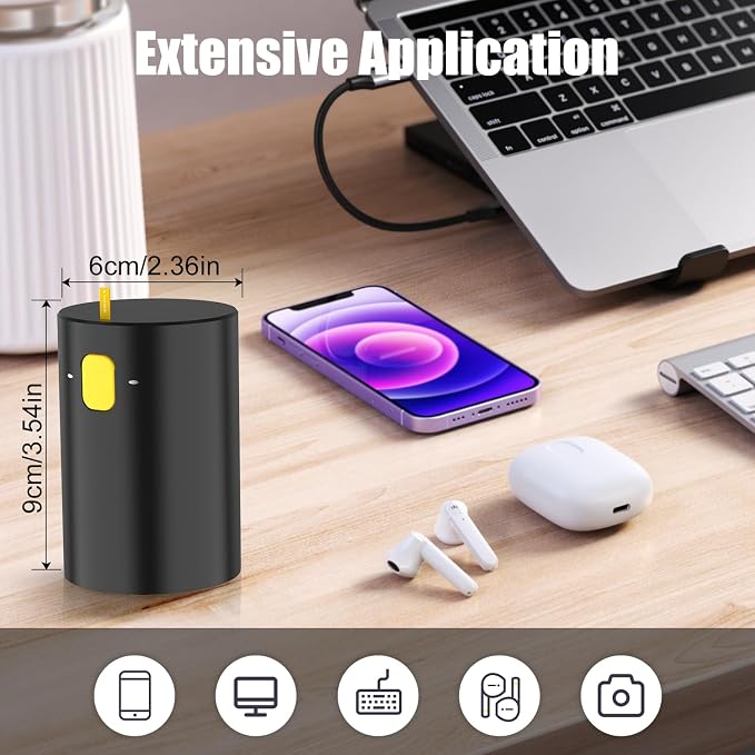 VICHYIE 20 in 1 Multifunctional Cleaner Kit for Electronic Devices (Black) | Keyboard Cleaning Brush, Headphones Cleaner Kit for AirPods, Multi-Tool for Cleaning Laptop, Earbuds, Camera, Cellphones - Image 6