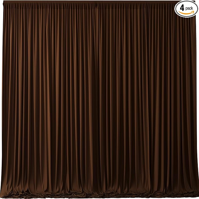 Dark Brown Backdrop Curtains-Wrinkle-Free Polyester Photography Drapes Party Curtain Background for Baby Shower Wedding Decorations- 16 X10FT by WishCare