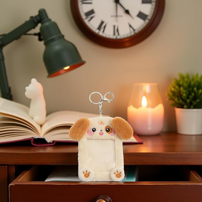 Brown Plush Card Holder Cartoon Cat Card Holder Protective Cover Photo Album Plush Photoelectric Card Idol Id Card Photo Frame and Accessories - Image 7