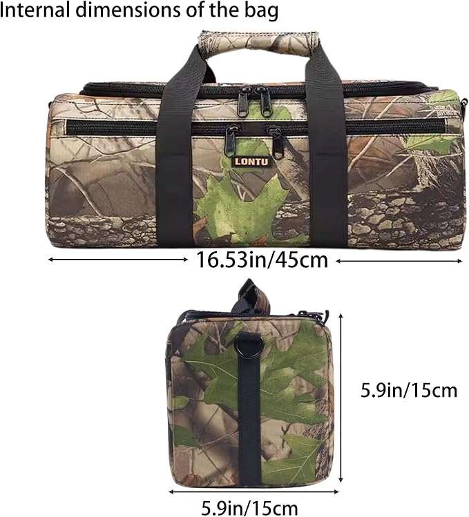 ZZQ&CCF Camera Lens Pouch Case for Canon RF 200-800/100-500,for Sony FE 200-600mm F5.6-6.3G,Compatible with Nikon Z 180-600, Portable Compact Outdoor Telephoto Lens Photography Bag -Jungle Camo - Image 3