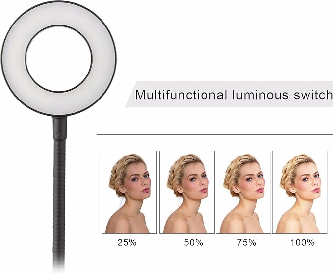 Sokani Selfie Ring Light with Cell Phone Holder and Stand Bracket for YouTube TIK Tok Tiktok Zoom Video Conference Live Stream Makeup Dimmable LED Circle RingLight for iPhone Android Mobile Smartphone - Image 2