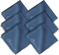 Care Touch Microfiber Cleaning Cloths, 6 Pack - Cleans Glasses, Lenses, Phones, Screens, Other Delicate Surfaces - Large Lint Free Microfiber Cloths - Eye Glass Clean Cloths - 6" x 7" (Navy Blue) by CareTouch