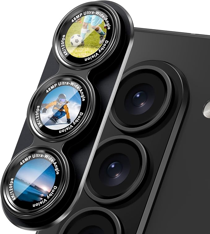 CACOE Camera Lens Protector for Samsung Galaxy Z Fold 8 Ultra/Z Fold 7 | 9H Tempered Glass, Aluminum Frame, HD Clarity, Scratch-Resistant, Camera Screen Protector Cover Accessories, Glossy Black by CACOE