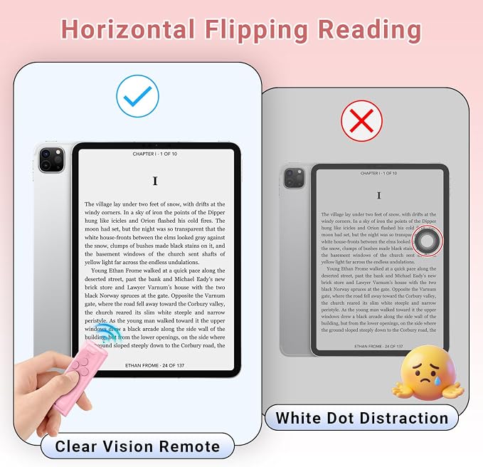 MILOUZ Remote Control Scrolling for Tiktok with Phone Stand,Page Turner for Kindle App E-Book,Bluetooth Camera Shutter Remote for iPhone, Android,iOS,iPad,Tablet - Image 6