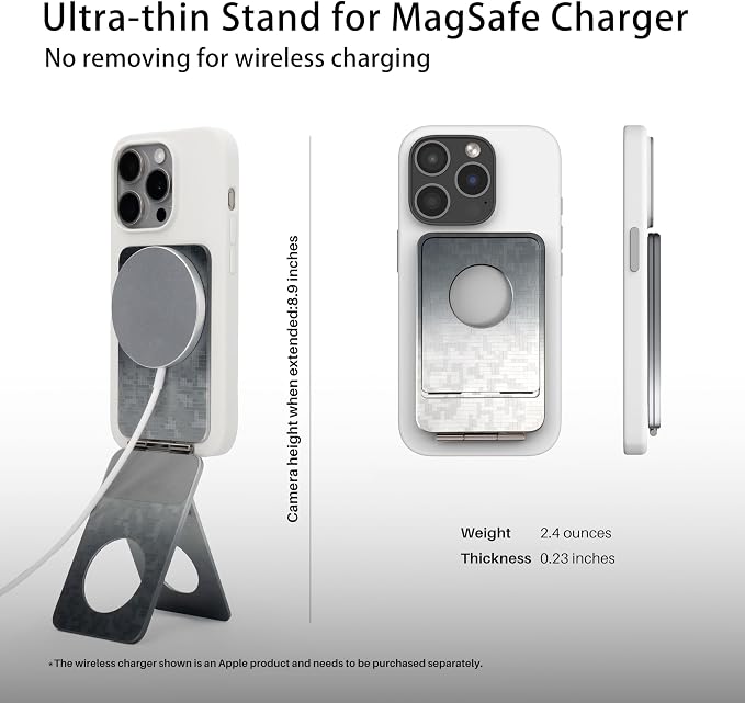 1ST IDEA for MagSafe Tripod Stand Ultra-Thin 0.23" | Aluminum Alloy Magnetic Tripod for iPhone, Flexible 20x Magnet Phone Stand Gift Accessories for Women Men for iPhone 17 16 15 14 13 12 Series - Image 2
