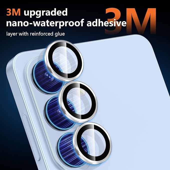 for Samsung Galaxy S26 Plus Camera Lens Protector, Individual Metal Ring Tempered Glass Lens Cover, [Strong Adsorption] Scratch Resistant Ultra-Thin HD Clear Lens Cover, 1 Set-Clear Ring - Image 4