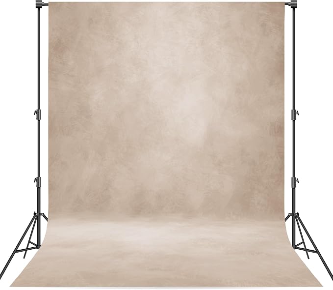 Abstract Photography Backdrop for Photoshoot 8x10ft, Beige,No Stand | Professional,Polyester Fabric,Roller Pocket on Top,Vintage Portrait Photo Props Booth Background,Photoshoot Studio by Haboke