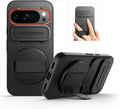 SURITCH for Google Pixel 10 Pro XL Case with 360° Rotatable Hand Strap Phone Grip Holder & Invisible Kickstand & Slide Camera Cover, Protective Cover for Pixel 10 Pro XL -Black by SURITCH