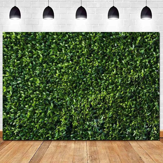 Nature Spring 3D Green Leaves Theme Photo Background Wedding Birthday Party Newborn Baby Shower Photography Backdrops Zoo Decor Shoot Props Bannner (8x6 FT) - Image 4