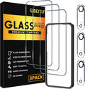 SIBEITU 3+3 Pack Screen Protector for iPhone 17 Air 6.6 Inch Tempered Glass | 3 Pack Screen + 3 Pack Camera Lens Protector with Installation Frame, HD Clear, 9H Hardness, Scratch Resistant, Case Friendly by SIBEITU