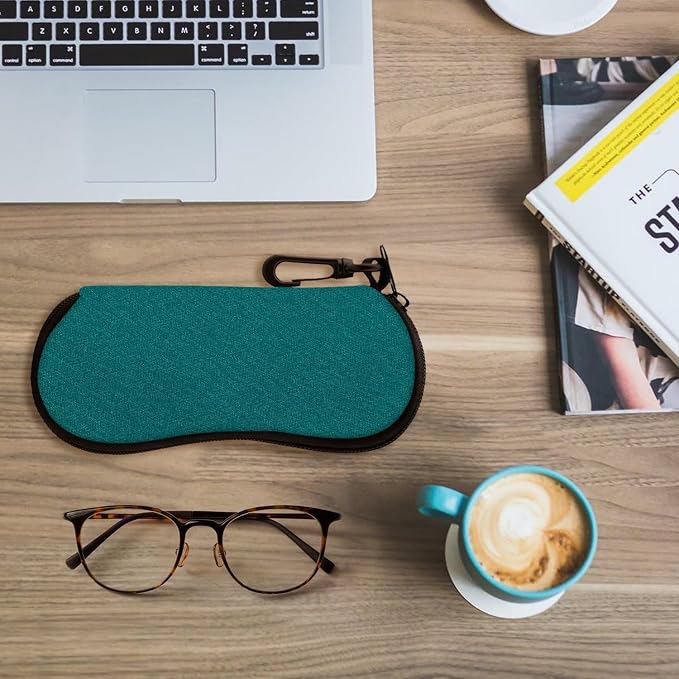 MoKo Sunglasses Soft Case Ultra Light Neoprene Zipper Eyeglass Case for Men Women - Image 7