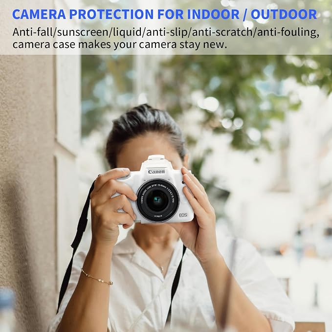 Easy Hood Camera Case for Canon EOS M50/M50 Mark II Digital Camera White | Soft Silicone Case Cover, Anti-Scratch, Dustproof, Shockproof, Slim Fit, Lightweight, Easy to Install, Easy to Clean - Image 5
