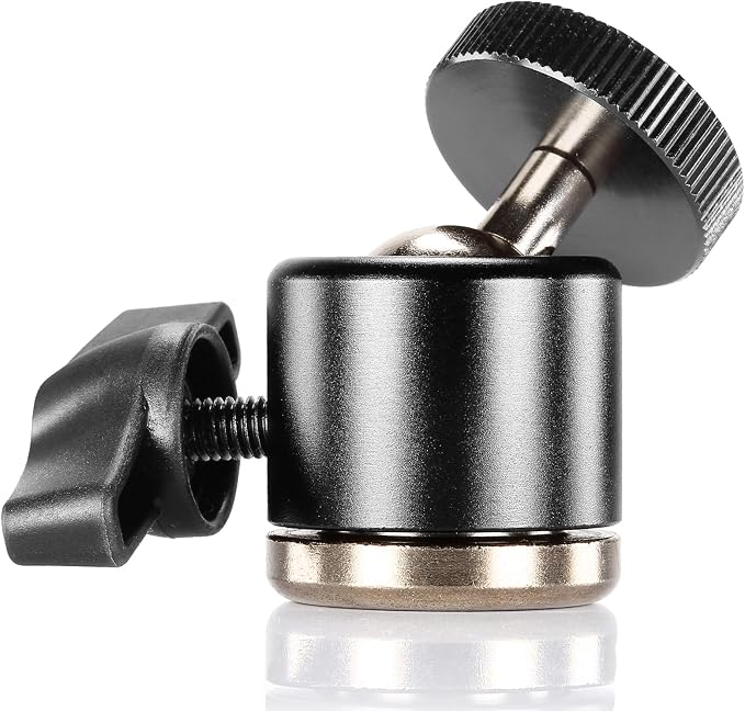Neewer® Aluminum Alloy 360 Degree Rotating Swivel Mini Ball Head with 1/4" 3/8" Thread Base Mount for DSLR Camera Like Canon,Nikon,Sony/Camcorder/iPhone 6s/6/5S/5/4S/4,Gopro HD Hero 1/2/3/3+/4 - Image 5