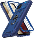 Gritup for Galaxy A12 Phone Case Military-Grade Shockproof with Kickstand | with 2 PCS Screen Protector, Slide Camera Cover, Heavy Duty Outdoor Protection Full Body Funda para Galaxy A 12 Cover-Blue by Gritup
