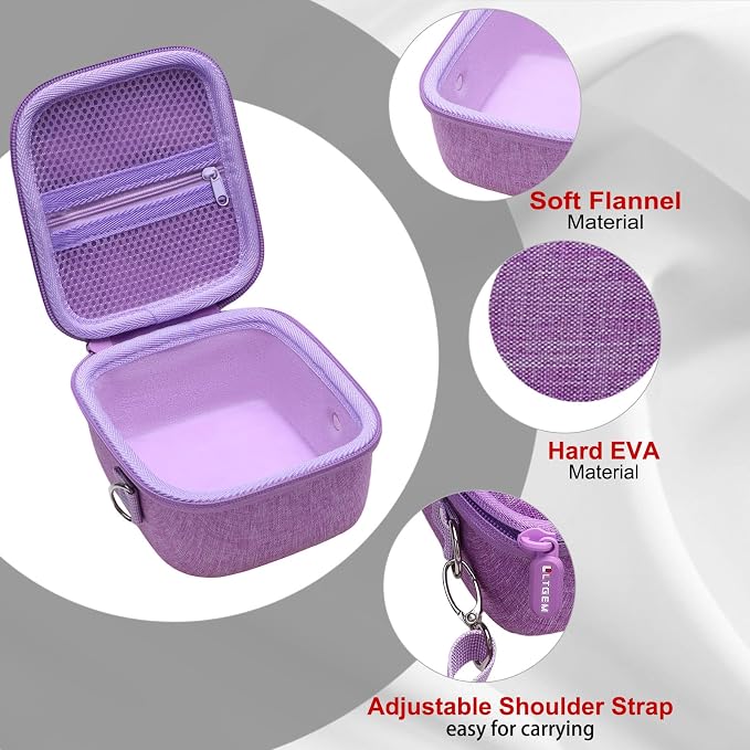 LTGEM Case Compatible with Fujifilm Instax Mini 13/12 Instax Camera, Purple | Fits Instant Camera 11/10/9/8/7/7+ and FUJIFILM Instax Mini Instant Flim with Shoulder Strap, Case Only - Image 4