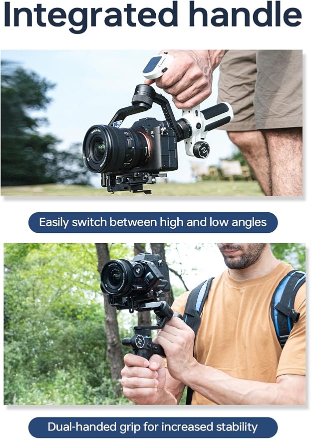 Feiyu SCORP Mini 2 Kit, 3-Axis Gimbal Stabilizer for Cameras & Smartphones | Built-in AI Tracking, OLED Touchscreen, 2.65lb Payload, Ergonomic Handle, Compatible with Sony, Canon, Nikon, iPhone & GoPro - Image 5