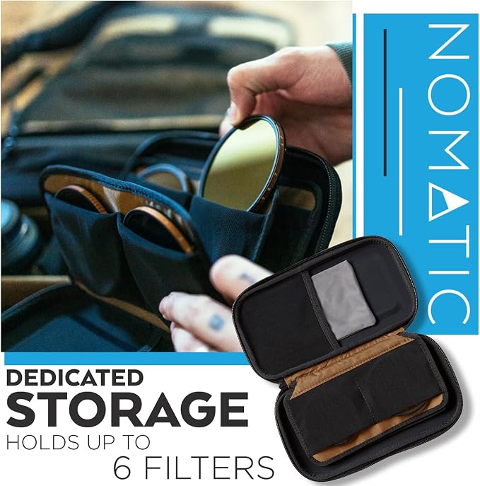 NOMATIC McKinnon Filter Case - Camera Case for Lens Filters - Fits up to 6 82mm Filters - Weather Resistant EVA Foam Tech Pouch - Image 3
