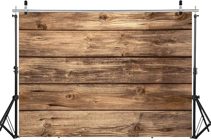 7x5FT Rustic Wood Wall Backdrop Natural Brown Wooden Board Photography Background Baby Shower Birthday Party Cake Table Decoration Banner Backdrops Photo Booth Prop 11839 - Image 2