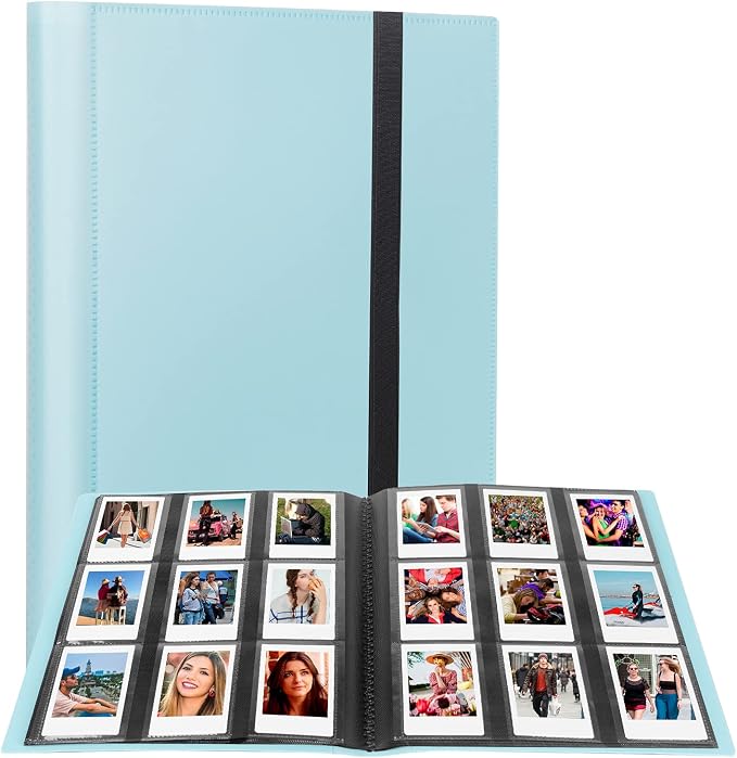 432-Pocket Photo Album For Polaroid 2x3 In Photos Instant Camera | Fit Fujifilm Instax Mini Series, Evo, Liplay Instant Cameras, Photo Book For Birthday, Anniversary, Families Memories, Blue by Rekeen