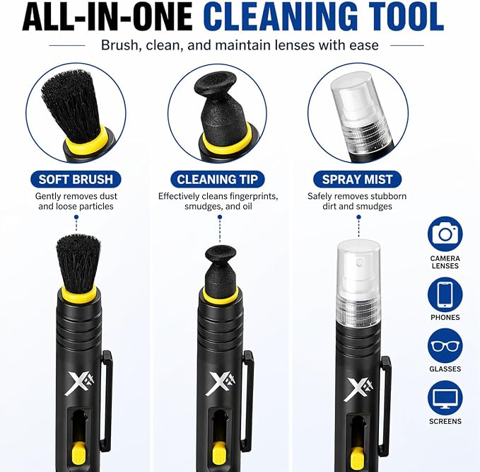 3 Pack Camera Lens Cleaning Pen Kit – Lens Brush Cleaner for DSLR, Phone, Glasses, Screen Cleaning Tool - Image 3