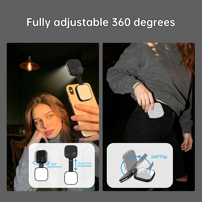 Suptig Magnetic Selfie Light, Selfie Light Phone Light Compatible for iPhone Magsafe, RGB 360° LED Ring Light for Phone with Mirror for Selfies/Photography/Vlog/TikTok/Video Conference - Image 6