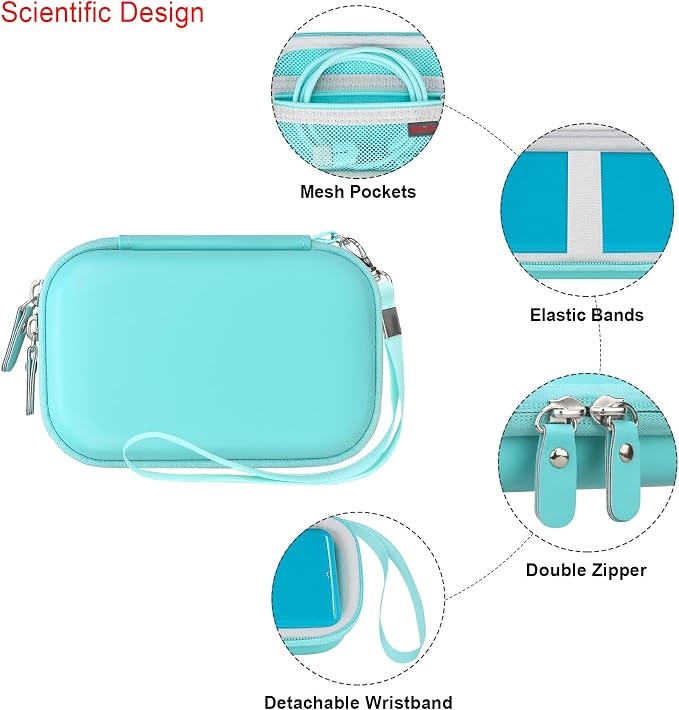 Elonbo Camera Carrying Case for KODAK Step Instant Smartphone Photo Printer | KODAK Step Portable Mini Color Wireless Mobile Printer Hard Travel Bag, Instant Color Picture Printer Storage Holder, Green - Image 4