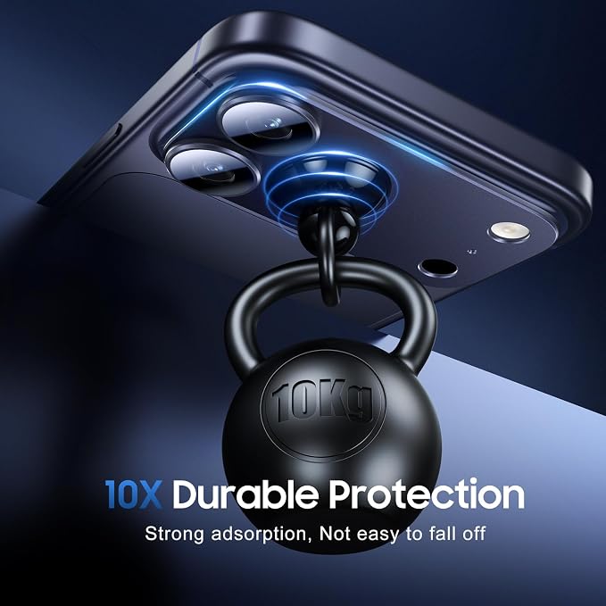 UniqueMe for 3 Pack iPhone 17 Pro Max Camera Lens Protector - All Blue | Drop Protection, Case Friendly, 9H Tempered Glass, Camera Cover Screen, Update New Version - Image 2