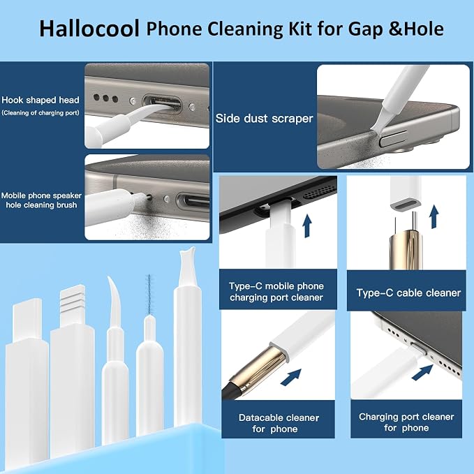 Electronics Cleaning Kit 32 in 1 Multi-Functional Keyboard Cleaning Kit | Phone Cleaning Tool Kit for Cleaning Computer, Keyboard, Earbuds, Laptop, Camera, Lens, Monitor - Image 4