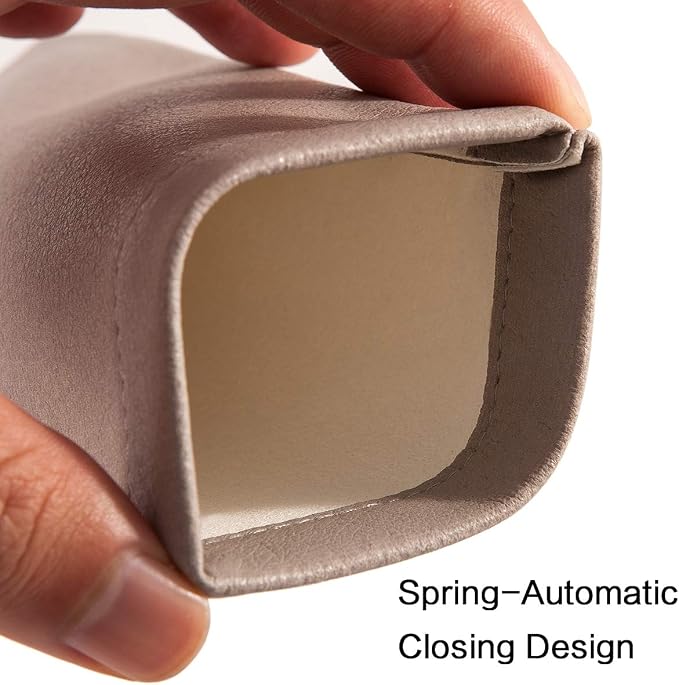 TRIUMPH VISION Eyeglass Case Glasses Case Soft Sunglass Pouch Sleeve 3 Pack | Slim Lightweight Alternative to Bulky Case, Leather Lined Protect Lens, Squeeze Easy to Use, Stylish Portable for Daily Use - Image 3
