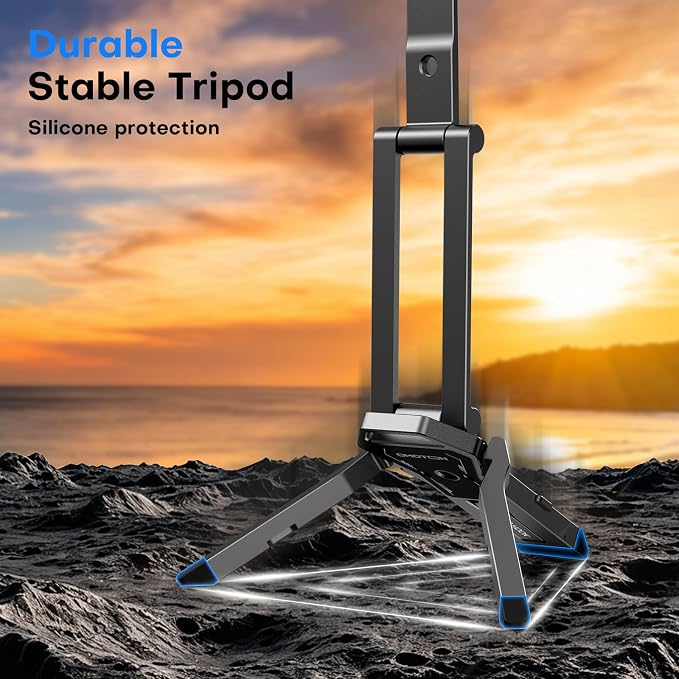 OMOTON TP06-E [3-Adjust] Sturdy Compact Magnetic Phone Tripod for iPhone 17 | Mini Phone Stand for MagSafe, Two 1/4" Screw& Arca, Fold Hook, Fits Vlog, Creators, Live, Women Men Gift, Travel Essentials - Image 9