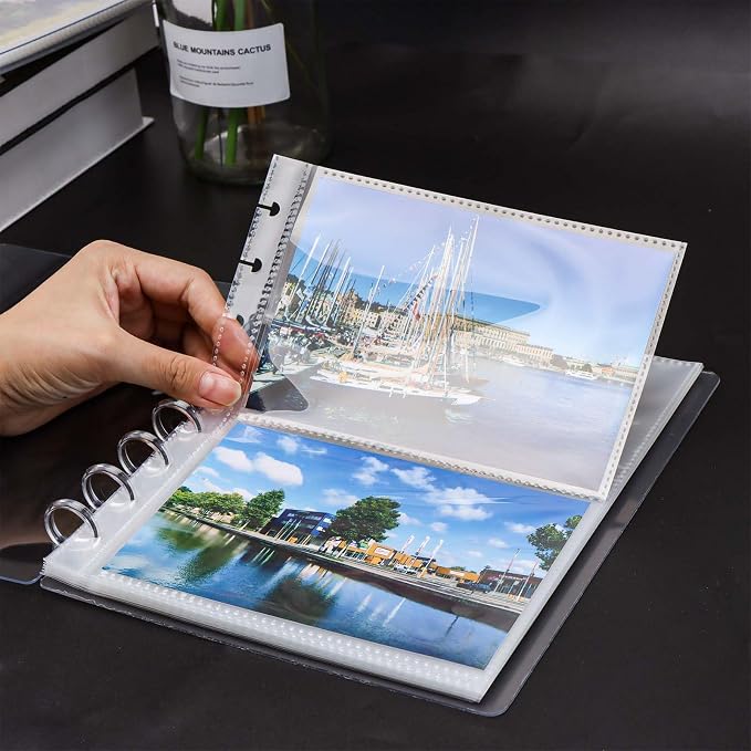 Clear Discbound Pocket Sleeves 8 Disc Sheet Protectors 20 Inner Pages PP 4x6 Pockets PET Cover Photo Card Protector Binder Album (2 Pocket - 8 Disc) - Image 8