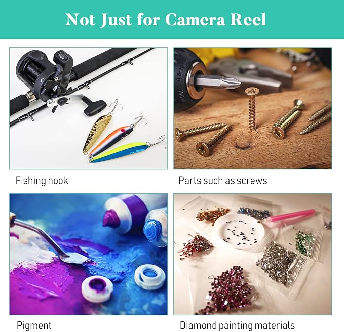 JOVITEC 100 Pcs Plastic Film Canister Holder 35 mm Empty Camera Reel Containers Storage Containers Case with Lids for Small Accessories Fish Hook Film Beads(White) - Image 6