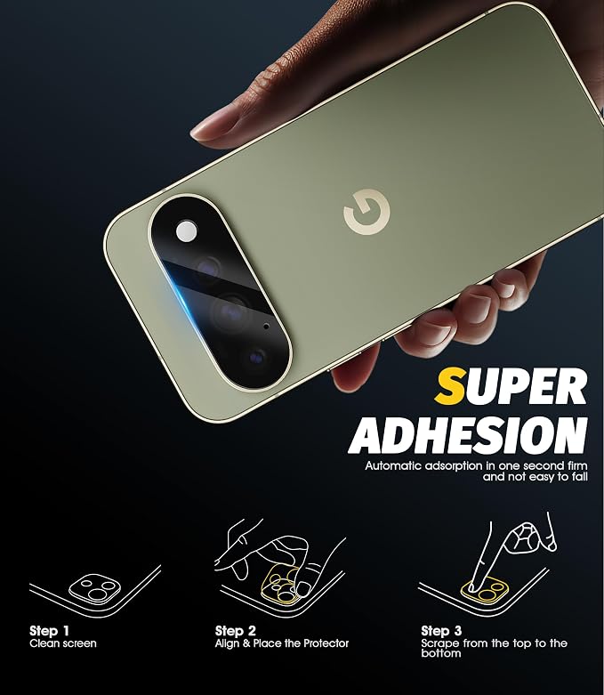Orzero (5 Pack Camera Lens Protector Compatible for Google Pixel 11 Pro, Protector de Cámera Tempered Glass 9H Precise Camera Cutouts Anti-Scratch Does Not Affect Night Shots and Flash - Image 7