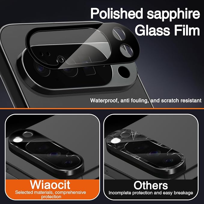 Wiaocit Tempered Glass Camera Lens Protector for Google Pixel 10 Pro | 4 Pack, 9H Hardness, Ultra HD, Anti-Scratch, Case Friendly - Image 2