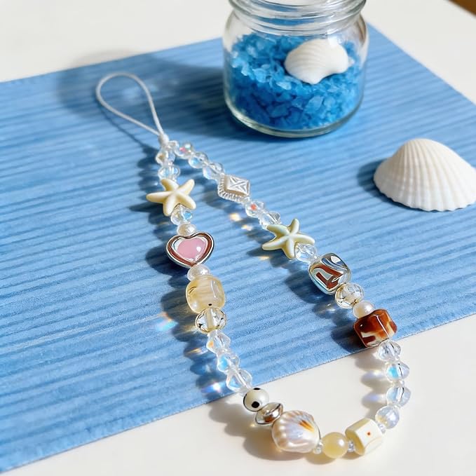Beaded Camera Wrist Strap Cute Digital Camera Charm Lanyard, Phone Wristlet Charms, Beaded Camera Chain for Bag - Image 3