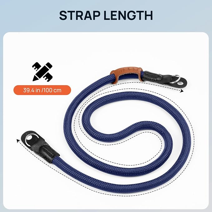 MoKo Camera Strap, 100cm Neck & Shoulder Rope Camera Straps for Photographers, for Canon Sony Nikon Fuji DSLR - Image 6