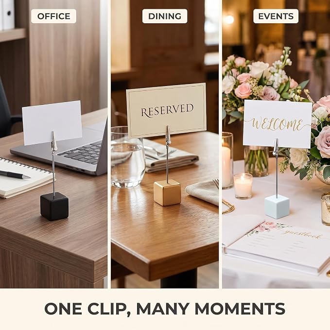 4Pcs Alligator Clip Memo Holders - Heavy-Duty Desktop Organizers for Office/Home, Multi-Angle Picture Frame Stand with Card Clasps, Desk Accessories for Notes/Photos/Paper Display - Image 7