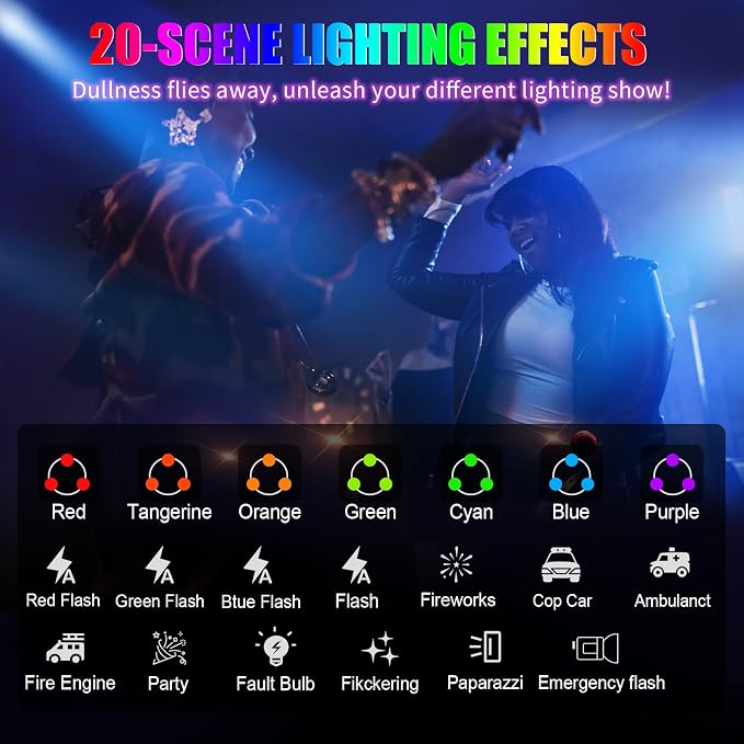 108 LED Video Light, 2500K-6500K RGB Selfie Light for iPhone-CRI 97+, 2200mAh Camera Light with 3CCT/RGB 360° Full Color/20 Lighting Effects, Portable Phone Light for Party, Photography, Streaming - Image 5