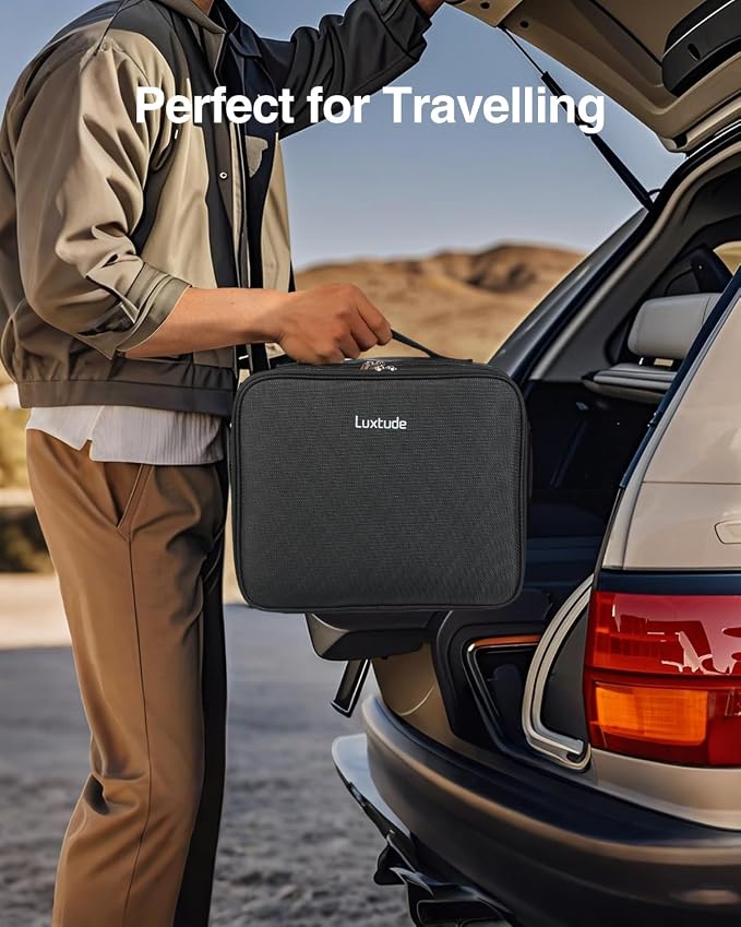 Luxtude Electronic Organizer Travel Case Large, Double Layer Tech Bag | Home Electronics Bag Fits for iPad (Up to 12.9 in), Sturdy Storage for Dji, Camera - Image 7