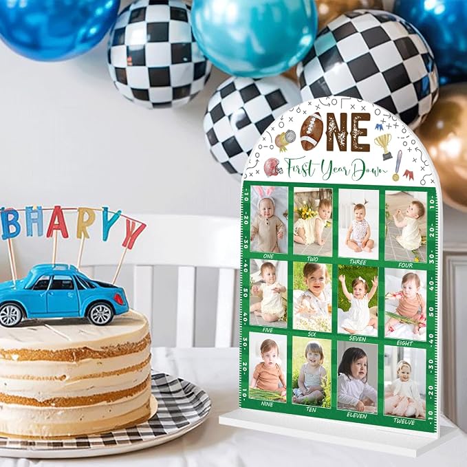 My First Year Photo Board Baby Milestone Signs One Year of Baby Photo Board, Best Babies Keepsake 10x14 Inches Acrylic Sign Decor Fits 2" x 3" Photo A15 - Image 4